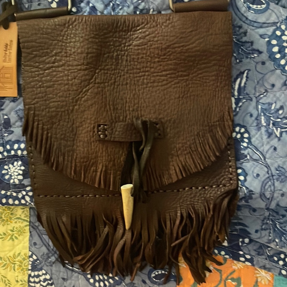 Handmade leather crossbody ..